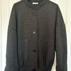 Max Studio Dark Gray Button-Up Jacket, Size M